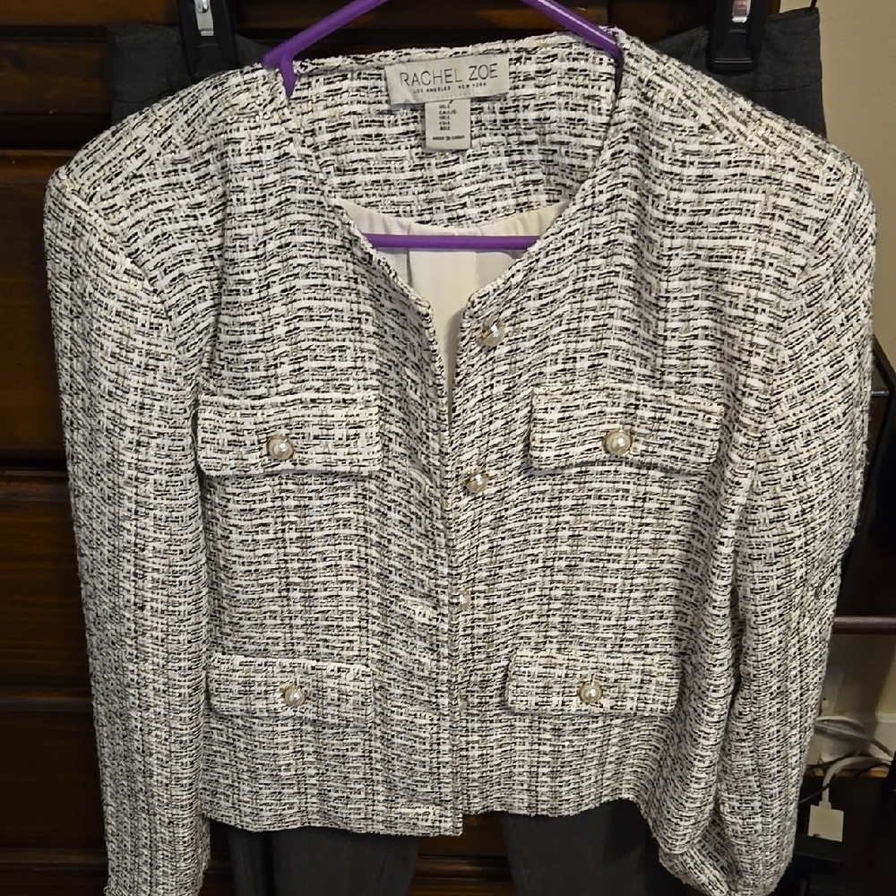 Rachel Zoe Women's Black and White Jacket